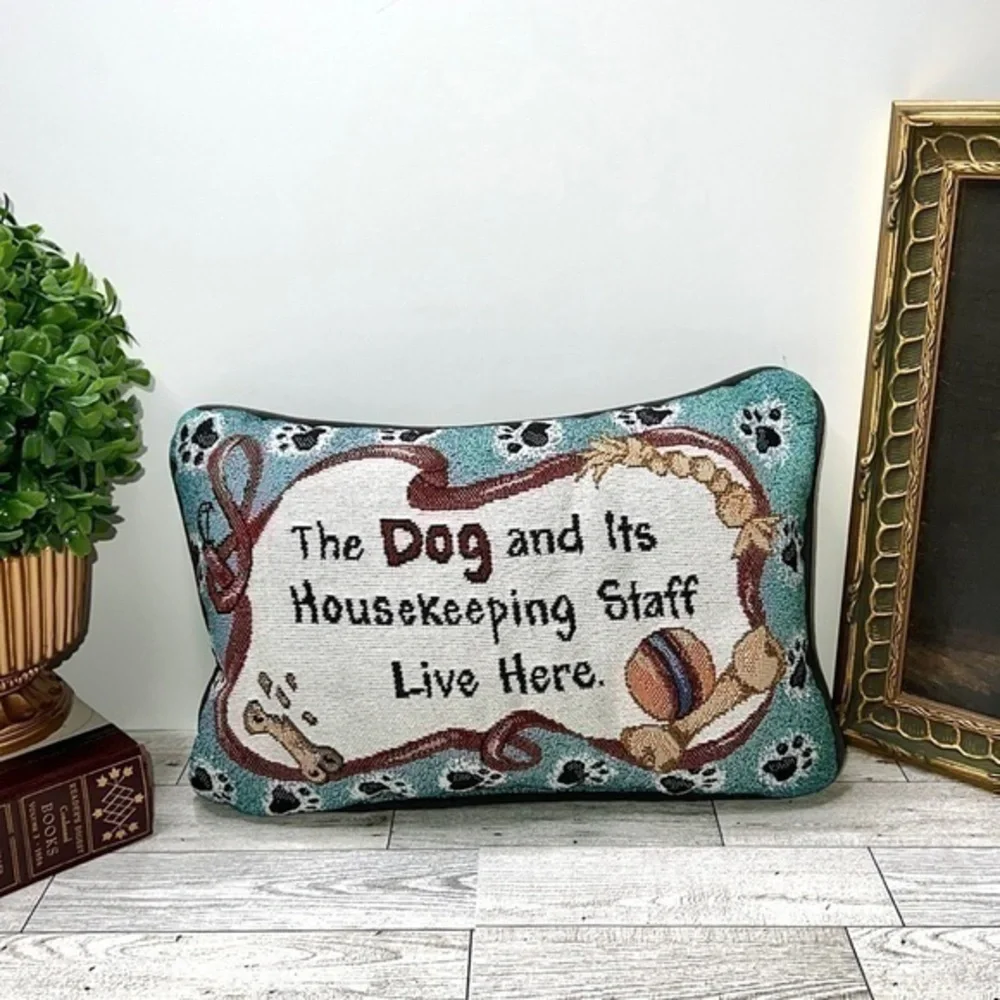 Dog Humor Tapestry Decorative Throw Pillow 6x10